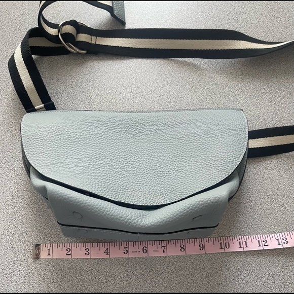 Christopher Kon Grey Pebbled Crossbody Leather Bag - Picture 16 of 16